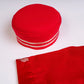 RED ASYMMETRIC KURTA DHOTI SET