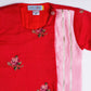RED AND PINK DHOTI KURTA SET