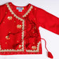 RED ELEPHANT EMBROIDERED DHOTI KURTA SET