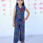 PURPLE ANIMAL PRINT VEST COAT PANTS