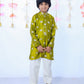 MEHENDI GREEN ELEPHANT SILK KURTA SET
