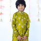MEHENDI GREEN ELEPHANT SILK KURTA SET