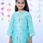 PASTEL BLUE KURTA WITH DHOTI STYLE PANTS