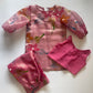 PEACH HAND-PAINTED CO-ORD SET