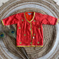 GREEN KALAMKARI DHOTI WITH ORANGE KURTA