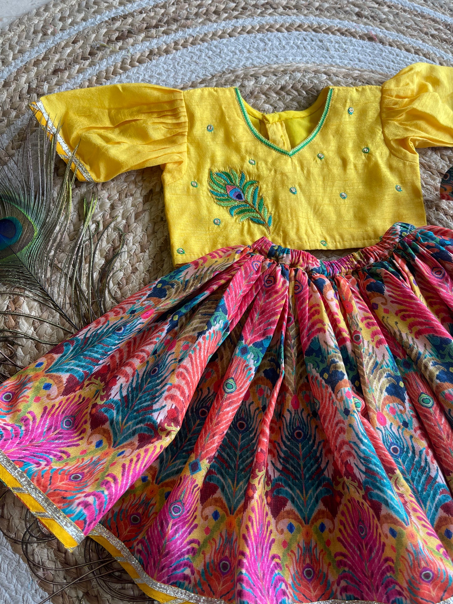 MORPANKH PRINTED LEHENGA SET