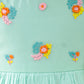 PASTEL SEA GREEN ORGANIC MUL COTTON EMBROIDERED KURTI SET