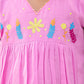 PASTEL PINK EMBROIDERED KURTI SET