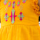 ORANGE ORGANIC MUL COTTON FRILL KURTI SET