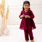 MAROON ORGANIC MUL COTTON  KURTI SET