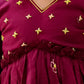 MAROON ORGANIC MUL COTTON  KURTI SET