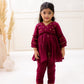 MAROON ORGANIC MUL COTTON  KURTI SET