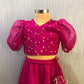 PINK ORGANZA AND PURE BANDHEJ LEHENGA SET