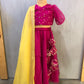 PINK ORGANZA AND PURE BANDHEJ LEHENGA SET
