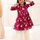 MAROON PICHWAI KURTI SET