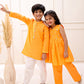 ORANGE EMBROIDERED KURTA SET