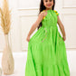 NEON TIERED TASSEL DRESS