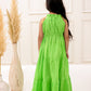 NEON TIERED TASSEL DRESS