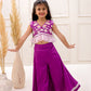 PURPLE CUTWORK  AND FRILL SET