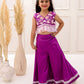 PURPLE CUTWORK  AND FRILL SET
