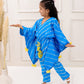 BLUE LEHERIYA KAFTAN SET