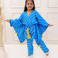 BLUE LEHERIYA KAFTAN SET