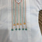 PLEATES AND ANCHOR DETAILING WHITE KURTA-PANTS