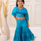 RAMA SILK CROP TOP SHARARA SET