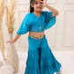 RAMA SILK CROP TOP SHARARA SET