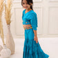 RAMA SILK CROP TOP SHARARA SET