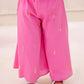 3D CHARM,PINK EMBROIDERED JACKET SET