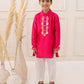 PINK EMBROIDERED SILK KURTA SET