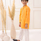 ORANGE EMBROIDERED KURTA SET