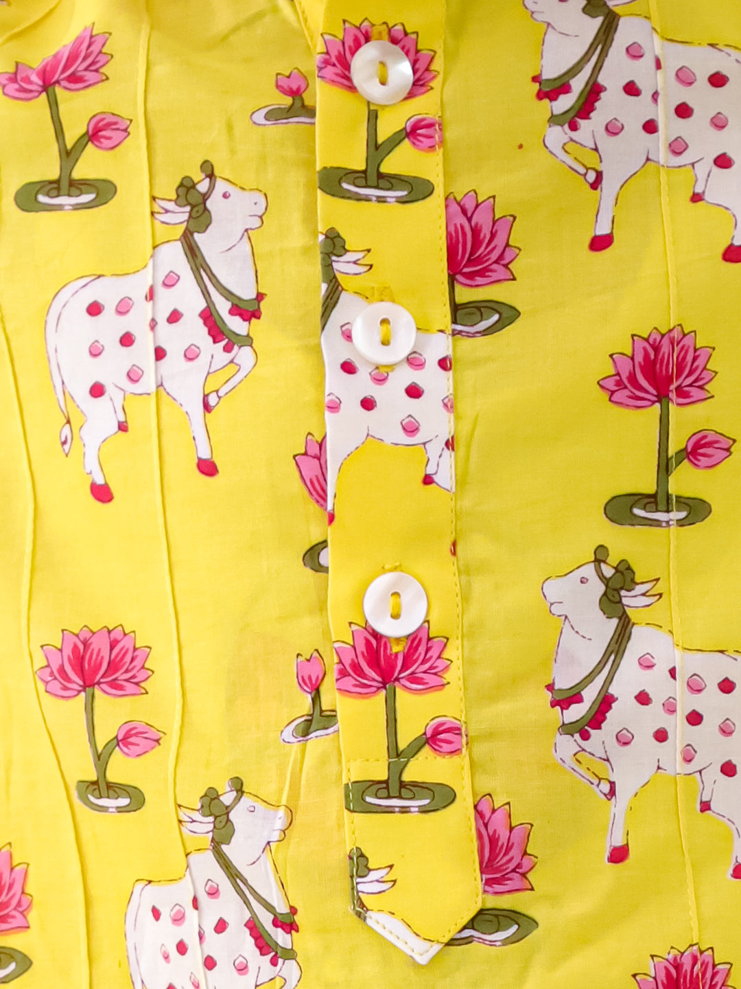YELLOW PICHWAYI KURTA SET