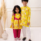 YELLOW PICHWAI PINK SET