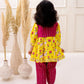 YELLOW PICHWAI PINK SET