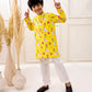 YELLOW PICHWAI PINK SET