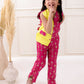 YELLOW PINK SILK VEST COAT SET