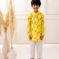 YELLOW PICHWAI PINK SET
