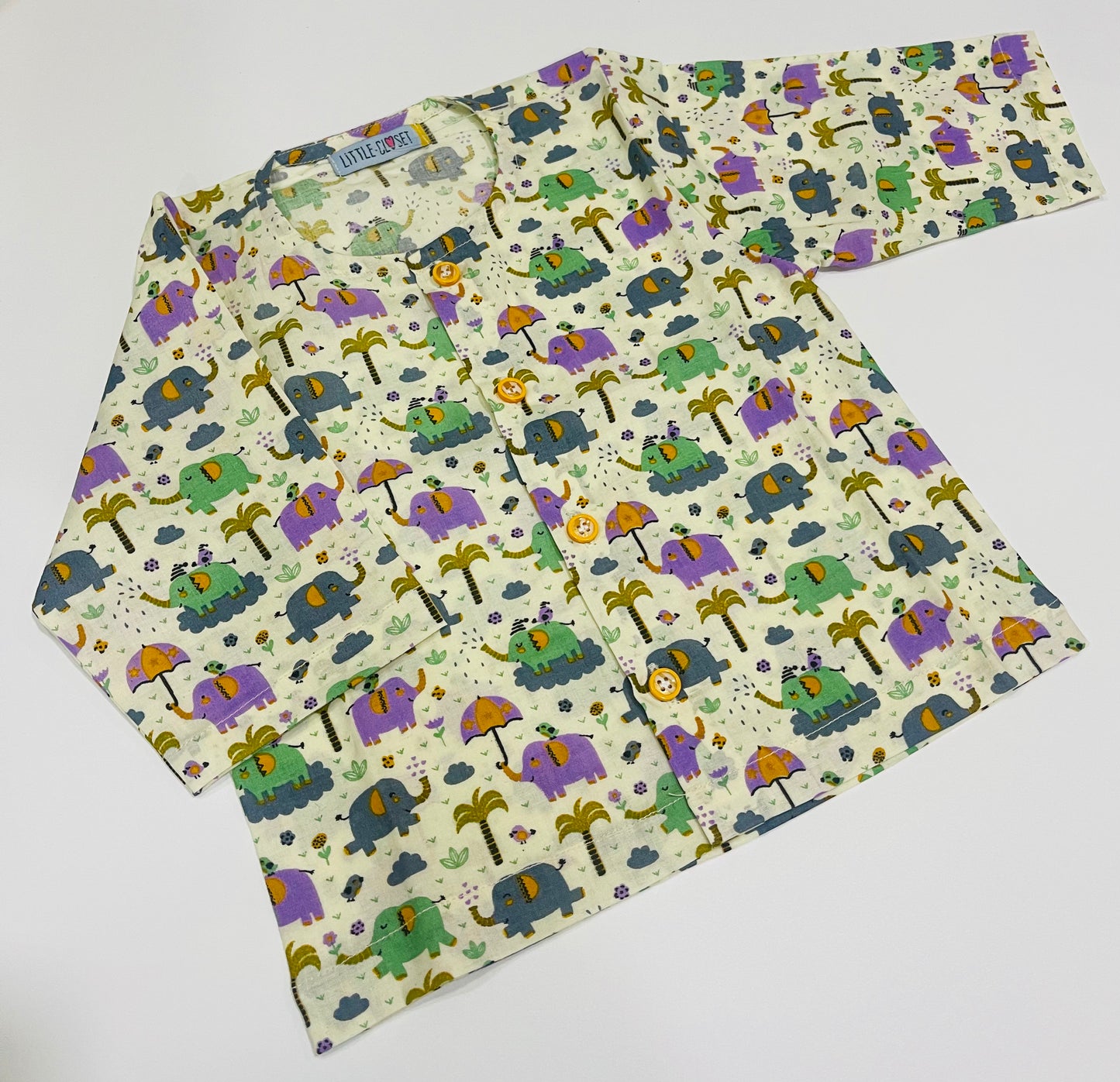 UNISEX COTTON CO-ORD SETS Print – elephant