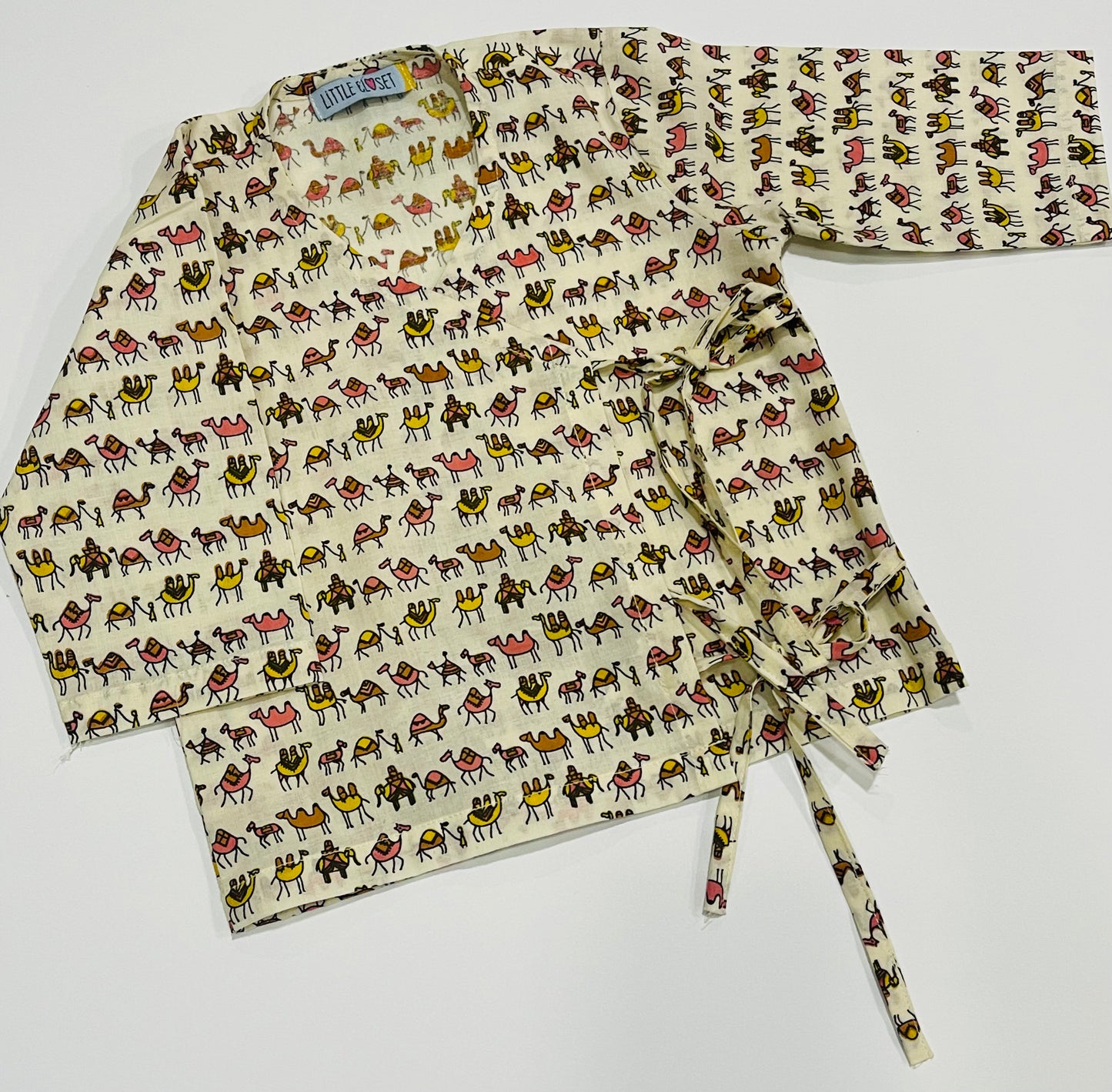 UNISEX ANGRAKHA COTTON COORD SETS Print – Camel