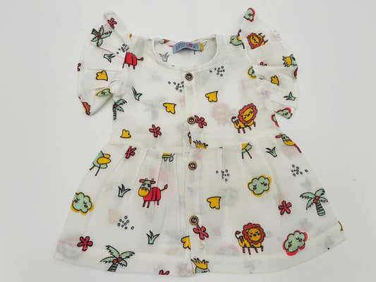 MUSLIN FROCK  Print – Animal