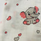 MUSLIN BUTTON JHABLA – NEW  BORN -Print – Elephants