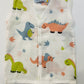 MUSLIN BUTTON JHABLA – NEW  BORN  Print – Dinosaur