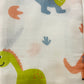 MUSLIN BUTTON JHABLA – NEW  BORN  Print – Dinosaur