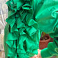 GREEN RUFFLE DETAIL SHIRT