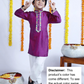 PURPLE SILK KURTA SET
