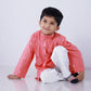 STYLISH PEACH BOY’S KURTA WITH WHITE COTTON PANTS